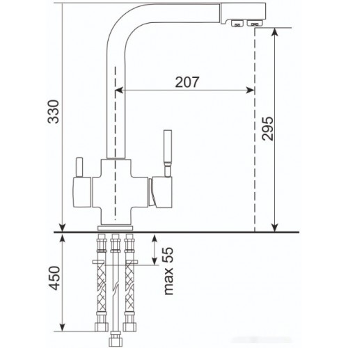 Смеситель Ulgran Quartz UQ-016 (08 космос)