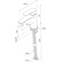 Смеситель Milardo Rora RORWT00M01
