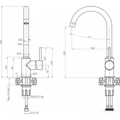 Смеситель GranFest Мрамор 3650 (кашемир)