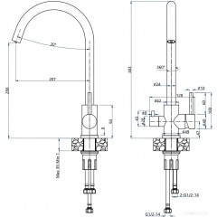 Смеситель GranFest Quarz GF-Z5420 (темно-серый)