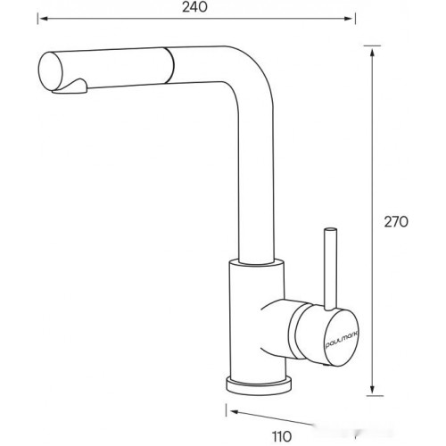 Смеситель Paulmark Kassel Ka214311-431 (белый матовый)