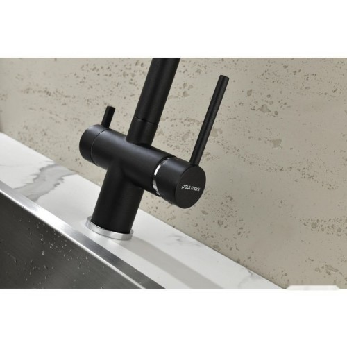 Смеситель Paulmark Serpentine Se213222-418 (черный/черный металлик)