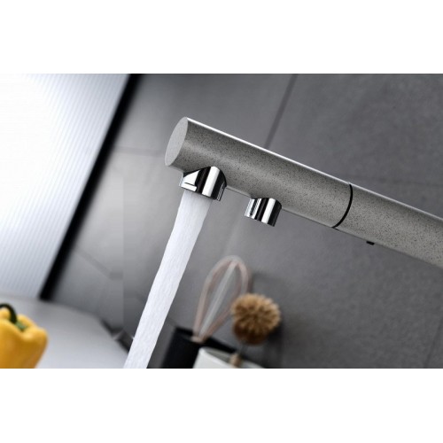 Смеситель Paulmark Serpentine SE213222-DG (серый/графит)