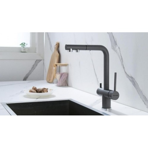 Смеситель Paulmark Serpentine SE213222-GRM (серый/серый металлик)