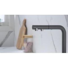 Смеситель Paulmark Serpentine SE213222-GRM (серый/серый металлик)