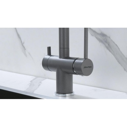 Смеситель Paulmark Serpentine SE213222-GRM (серый/серый металлик)