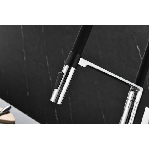 Смеситель Paulmark Barrel BA214029-CR (хром/черный)