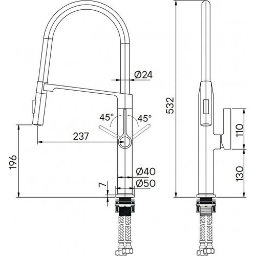 Смеситель Paulmark Barrel BA214029-CR (хром/черный)