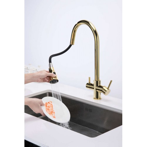 Смеситель Paulmark Lange La214212-SBG (золото/светлое брашированное золото)