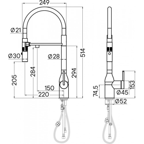 Смеситель Paulmark Magneto One Ma213188-SBG (золото/светлое брашированное золото)