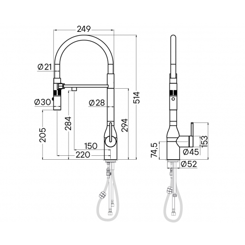 Смеситель Paulmark Magneto One Ma213188-WH (белый/белый матовый)