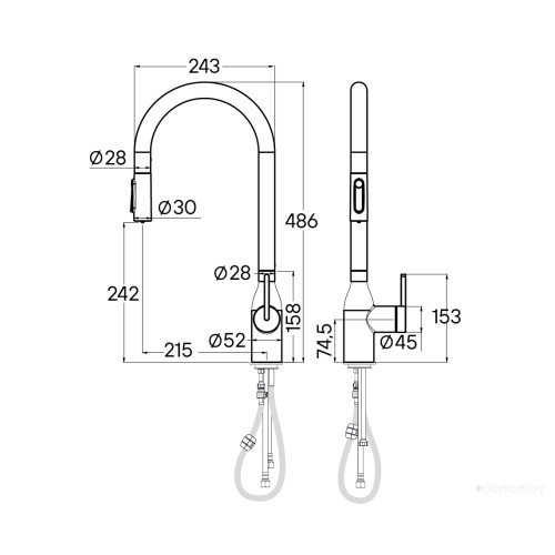Смеситель Paulmark Iniversal Un213880-SBG (золото/светлое брашированное золото)