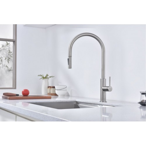 Смеситель Paulmark Senso Se215180-BS (стальной/нержавеющая сталь)