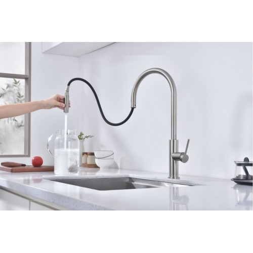 Смеситель Paulmark Senso Se215180-BS (стальной/нержавеющая сталь)