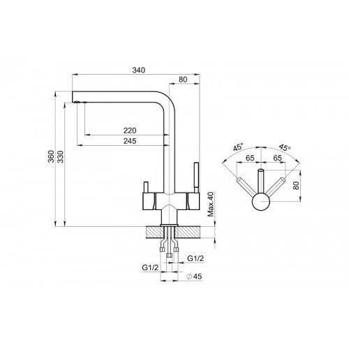 Смеситель Granula GR-7011 (золото сатин)
