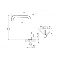 Смеситель Granula GR-7110 (золото сатин)