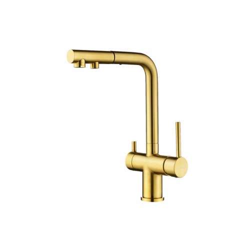 Смеситель Paulmark Serpentine Se213222-BG (золото/брашированное золото)