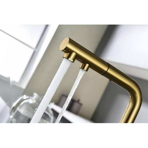 Смеситель Paulmark Serpentine Se213222-BG (золото/брашированное золото)