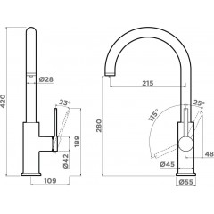 Смеситель Omoikiri Okawa 2 Plus-LG (светлое золото)