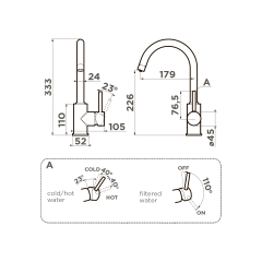 Смеситель Omoikiri Shinagawa 2 Plus-ES (эспрессо)