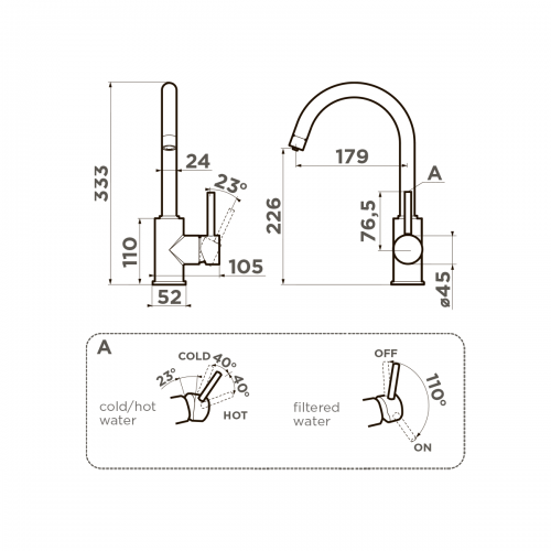 Смеситель Omoikiri Shinagawa 2 Plus-ES (эспрессо)