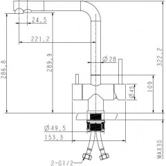 Смеситель ARFEKA Geminia (золотой PVD)