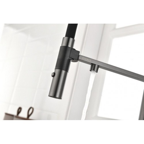 Смеситель Paulmark Gravity Gr213888-GM (черный/вороненая сталь)