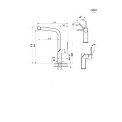 Смеситель Granula 9502 нерж. сталь