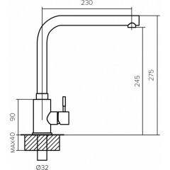 Смеситель Polygran Спика (светло-серый 314)