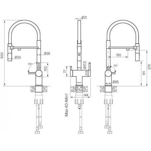 Смеситель Paulmark Gravity Gr213888-AN (антрацит)