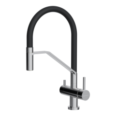 Смеситель Omoikiri Akeno-BN (нержавеющая сталь/черный)