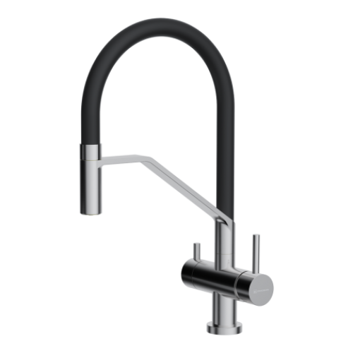 Смеситель Omoikiri Akeno-BN (нержавеющая сталь/черный)