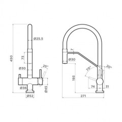 Смеситель Omoikiri Akeno-GB (графит/черный)