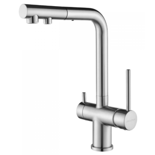 Смеситель Paulmark Serpentine Se213222-BS брашированная сталь