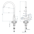 Смеситель GranFest Quarz GF-Z5420 PVD графит