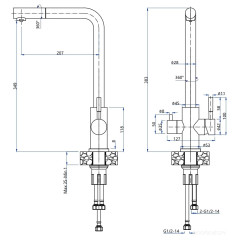 Смеситель GranFest QUARZ GF-Z5421 PVD графит