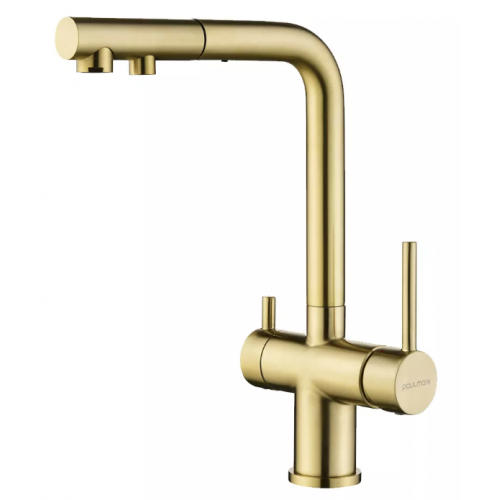 Смеситель Paulmark Serpentine SE213222-LG светлое золото