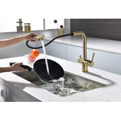 Смеситель Paulmark Serpentine SE213222-LG светлое золото