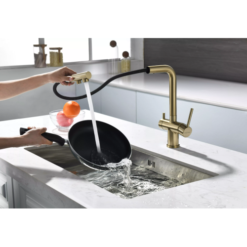 Смеситель Paulmark Serpentine SE213222-LG светлое золото