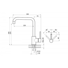 Смеситель Granula GR-7110 (сталь матовая)