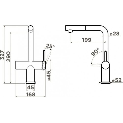 Смеситель Omoikiri Karatsu-S-BN (нержавеющая сталь)