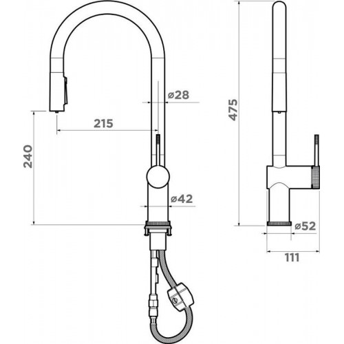 Смеситель Omoikiri Tahara-SB-LG (золото)