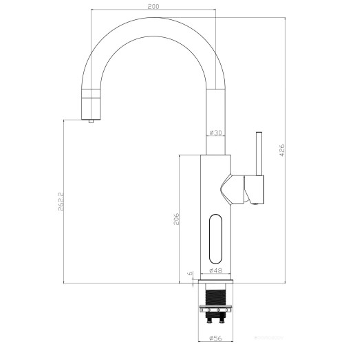 Смеситель Artisan 5 в 1 AQUAHOT ASPEN LG (AH-1195C-LG)