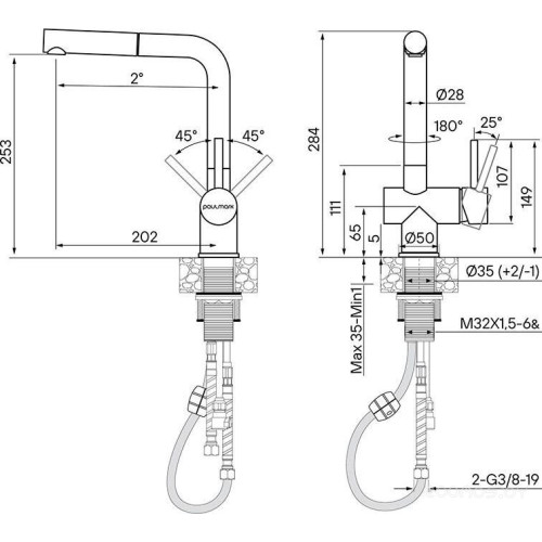 Смеситель Paulmark Do214418-WH