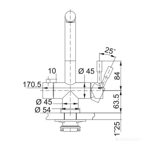 Смеситель Franke Atlas Clear Water 120.0745.585 (черный матовый)