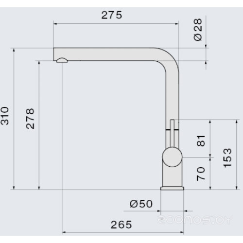 Смеситель Falmec ISEO CORNER WHITE
