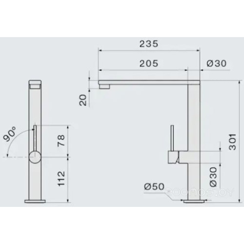 Смеситель Falmec Pure Steel Flat