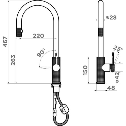 Смеситель Omoikiri Asakawa-S C (хром)