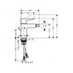 Смеситель Hansgrohe Metris 31280000