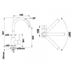 Смеситель Blanco Mida-S (хром)